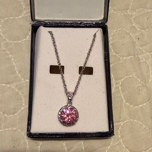Elegant Pink Pendant Necklace